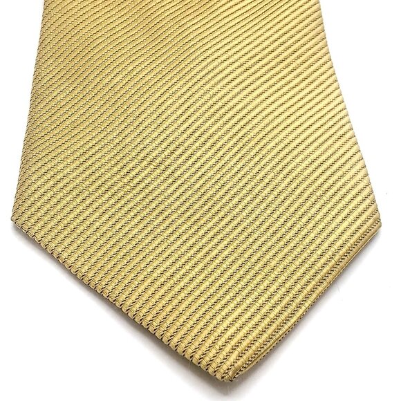Michael Kors Men's Tie Gold Textured 100% Imported Silk Necktie 59" Length - Picture 2 of 11